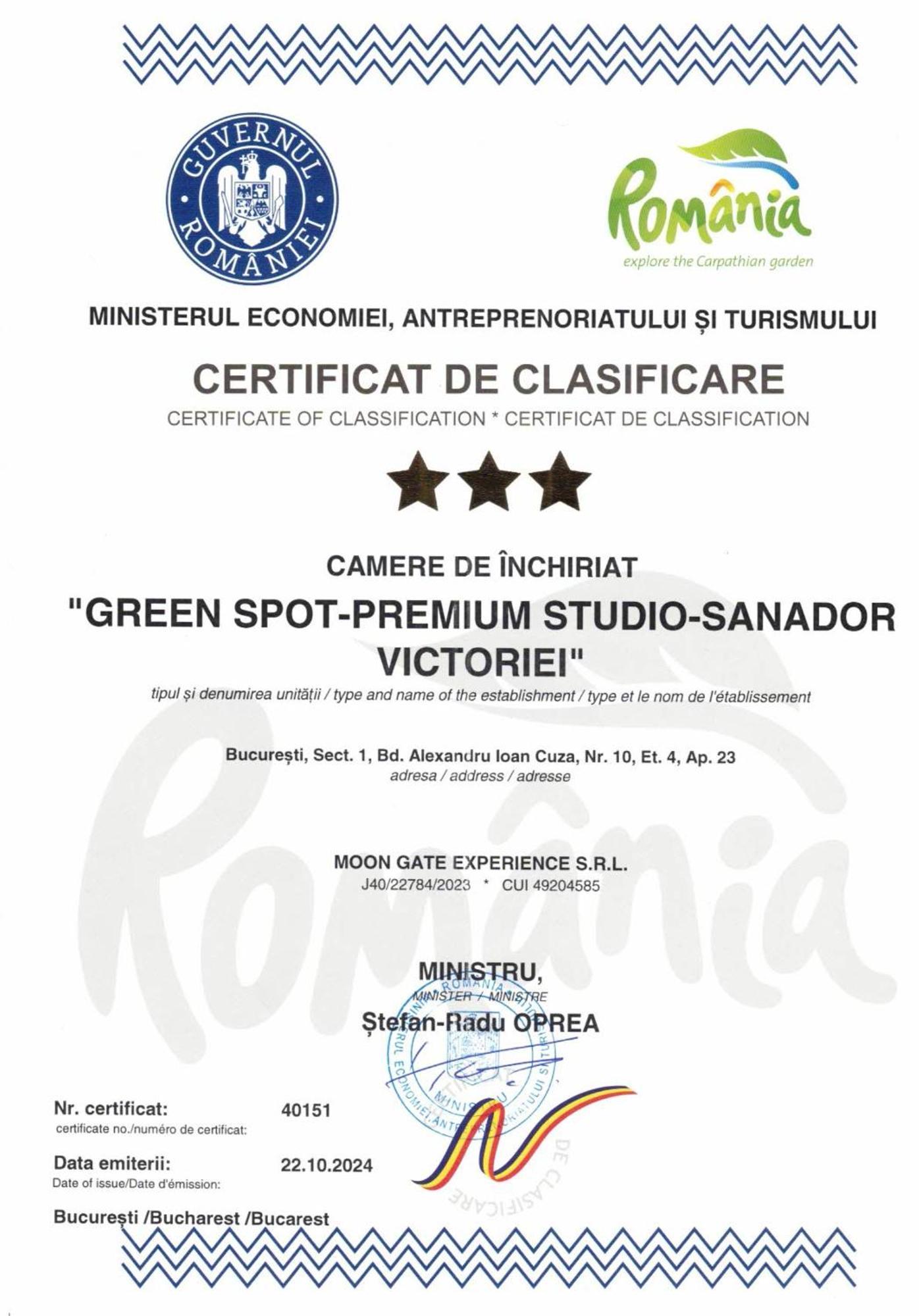 Green Spot - Premium Studio - Sanador Victoriei Bukarest Eksteriør billede